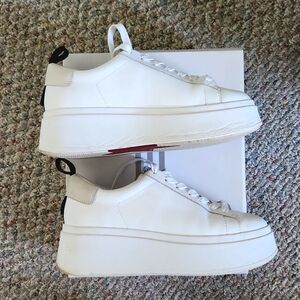 ASH platform white leather sneakers size 39